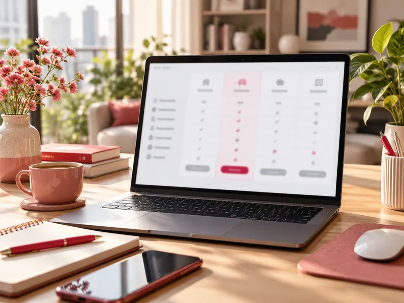 Laptop đang mở bảng so sánh trên bàn làm việc